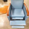 Krug Jordan Recliner Wood Arm, 3 Position Mechanism with Trendelenberg with casters JOR6-RCWOD VIP SPA Massage Healthcare Tilt Mobile Blue Chair 350 lbs Capacity