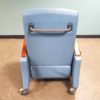 Krug Jordan Recliner Wood Arm, 3 Position Mechanism with Trendelenberg with casters JOR6-RCWOD VIP SPA Massage Healthcare Tilt Mobile Blue Chair 350 lbs Capacity