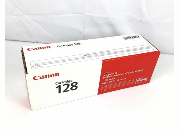 New Genuine Canon 128 Black Toner Cartridge for imageCLASS MF4400, imageCLASS MF4500, imageCLASS MF4700, imageCLASS MF4800, D500 Series FaxPhone L100 , D500 Series FaxPhone L190