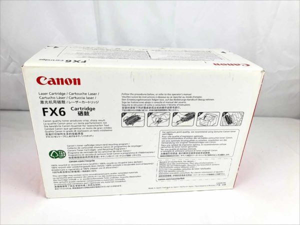 New Genuine Canon FX6 Monochrome Toner Cartridge for Laser CLASS 3170 Series Fax-L1000