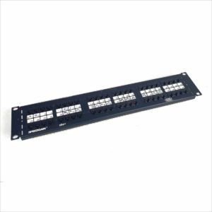 Hubbell P5E48UE Speedgain c5e+ 48-Port Ethernet RJ-45 Cat5e+ Patch Panel 2U 19" Rack Mount