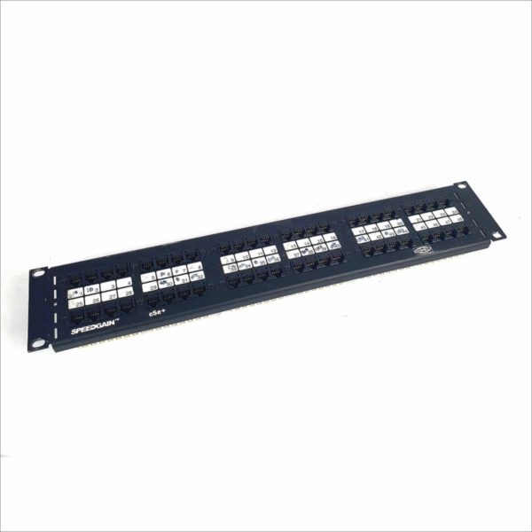 Hubbell P5E48UE Speedgain c5e+ 48-Port Ethernet RJ-45 Cat5e+ Patch Panel 2U 19" Rack Mount