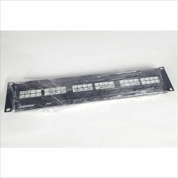 Hubbell P5E48UE Speedgain c5e+ 48-Port Ethernet RJ-45 Cat5e+ Patch Panel 2U 19" Rack Mount