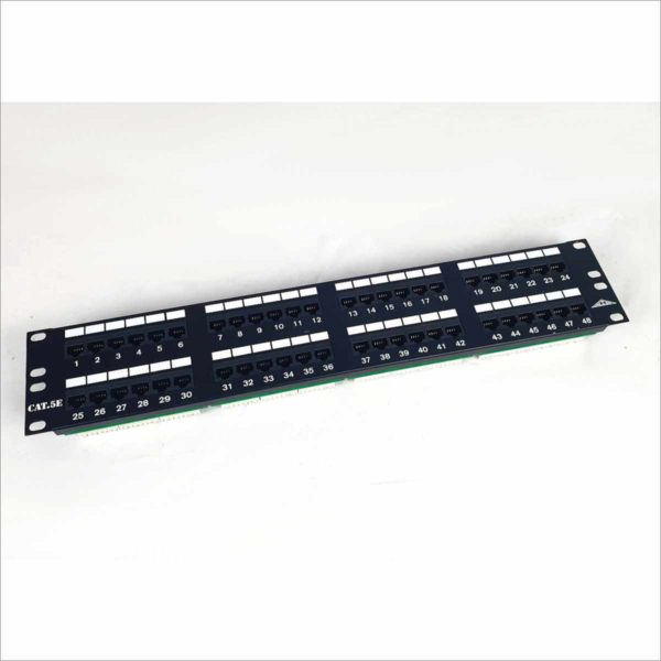 ATA Standard 48-Port Ethernet RJ-45 Cat5e Patch Panel 2U 19" Rack Mount