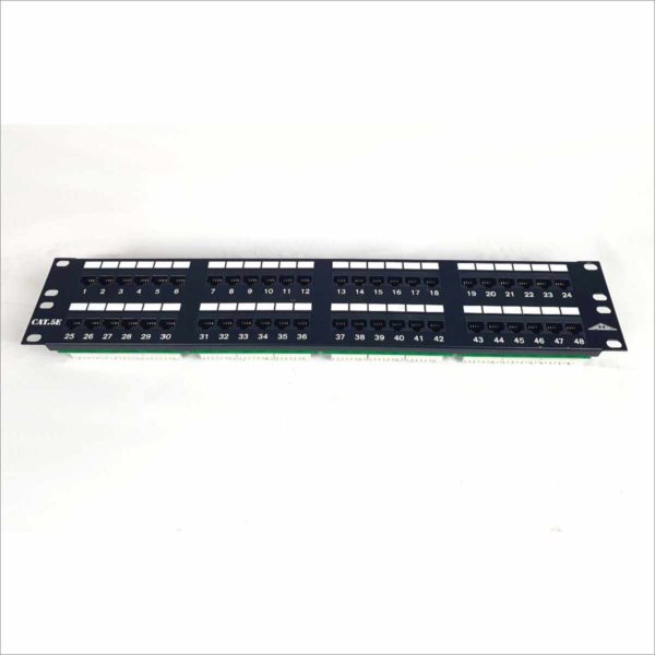 ATA Standard 48-Port Ethernet RJ-45 Cat5e Patch Panel 2U 19" Rack Mount