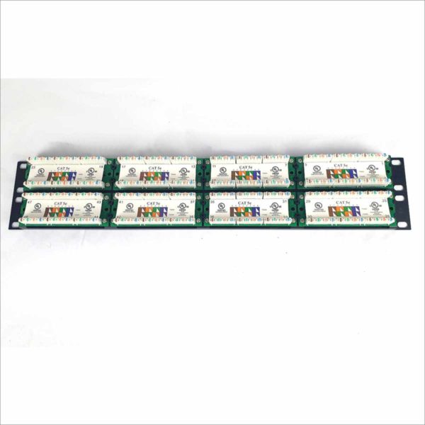 ATA Standard 48-Port Ethernet RJ-45 Cat5e Patch Panel 2U 19" Rack Mount