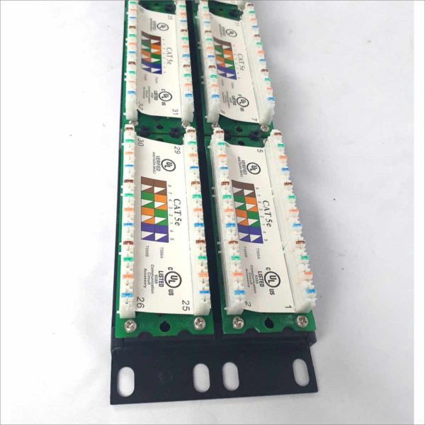 ATA Standard 48-Port Ethernet RJ-45 Cat5e Patch Panel 2U 19" Rack Mount