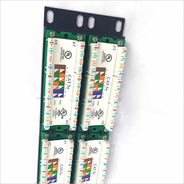 ATA Standard 48-Port Ethernet RJ-45 Cat5e Patch Panel 2U 19" Rack Mount