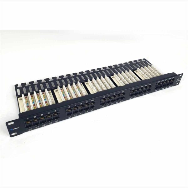 Steren CAT5e 50 Port Ethernet RJ-45 Patch panel Category 5 1U 19" Rack Mount