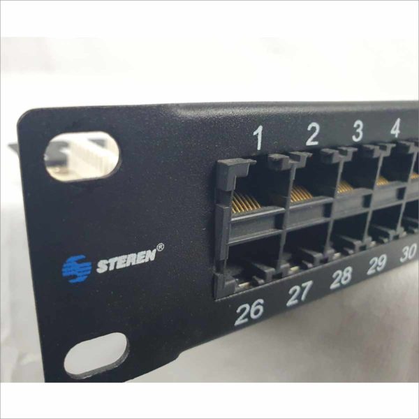 Steren CAT5e 50 Port Ethernet RJ-45 Patch panel Category 5 1U 19" Rack Mount