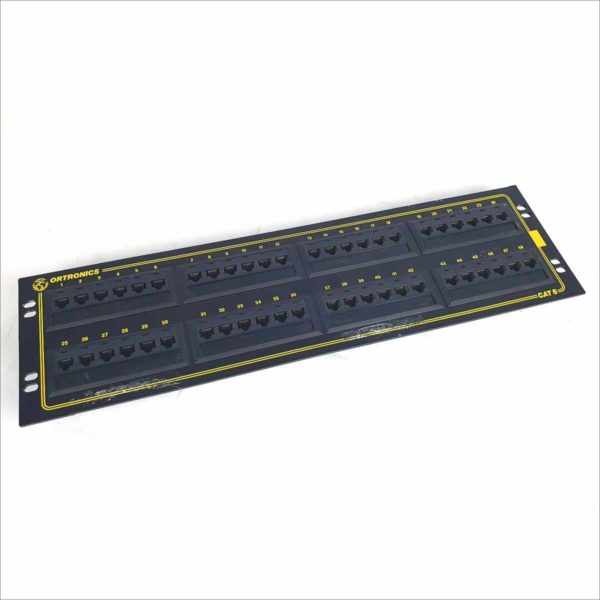 Ortronics OR-851004912 48 Port 568b Cat5 Patch Panel Category 5 19" 3U Rack