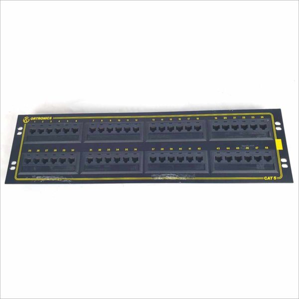 Ortronics OR-851004912 48 Port 568b Cat5 Patch Panel Category 5 19" 3U Rack