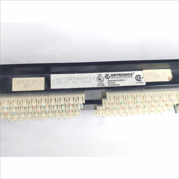 Ortronics OR-851004912 48 Port 568b Cat5 Patch Panel Category 5 19" 3U Rack