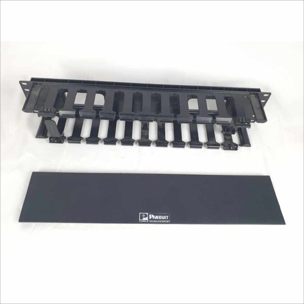 Panduit Cable Management PatchLink Front Horizontal Cable Manager 2 RU 19" Rack Mount Cable Ties & Organizers