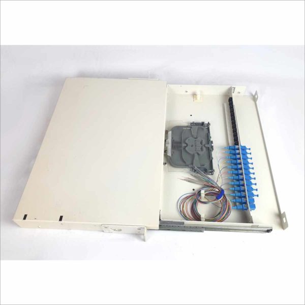 FiberSource 6735-1RU Combination Patch & Splice Panel 24Port Optic Fiber Sliding 1U 19" Rack Mount Patch Panel