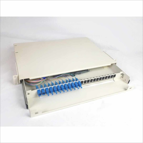 FiberSource 6735-1RU Combination Patch & Splice Panel 24Port Optic Fiber Sliding 1U 19" Rack Mount Patch Panel