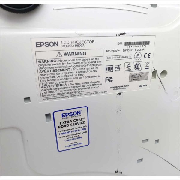 Epson Powerlite Pro G6150 H509A Large Venue XGA 6500 Lumens LCD Projector with Standard Lens - 66 Lamp Hours
