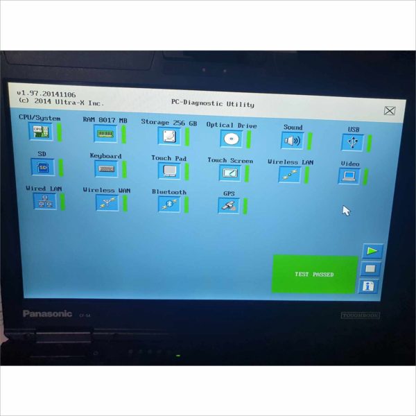 Panasonic Toughbook CF-54 MK2 Business industrial Rugged Laptop 14" 8GB RAM intel i5-6300U CPU 2.40GHz Linux Mint 256GB SSD Grade A