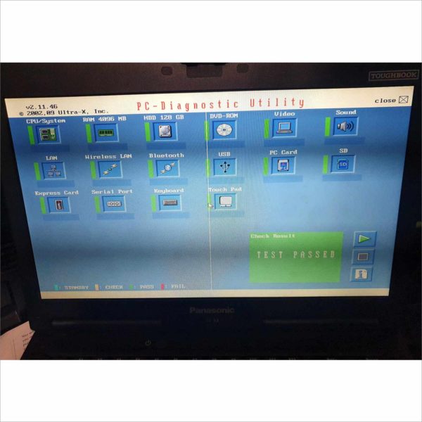 Panasonic Toughbook CF-53S MK3 Business industrial Rugged Laptop 14" 4GB RAM intel i5-3340U CPU 2.70GHz Linux Mint 128GB SSD