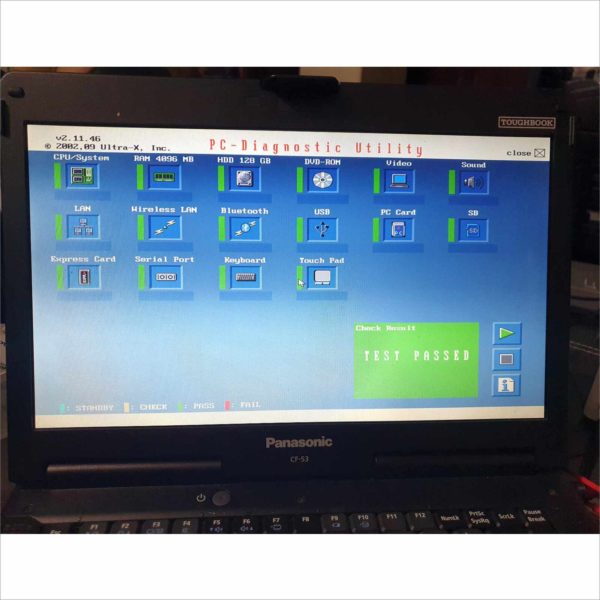 Panasonic Toughbook CF-53S MK3 Business industrial Rugged Laptop 14" 4GB RAM intel i5-3340U CPU 2.70GHz Linux Mint 128GB SSD
