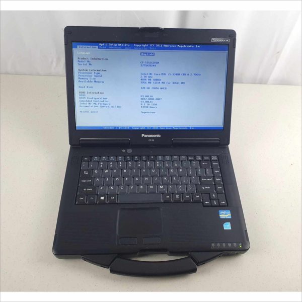Panasonic Toughbook CF-53S MK3 Business industrial Rugged Laptop 14" 4GB RAM intel i5-3340U CPU 2.70GHz Linux Mint 128GB SSD