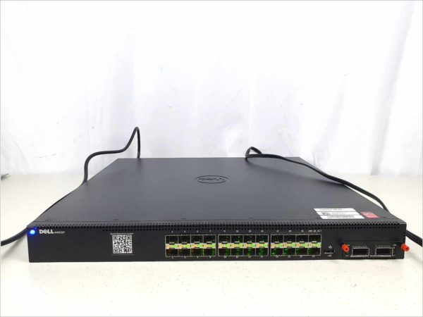 Dell N4032F 24-Port 10GB SFP+ Ports L3 Layer 3 Managed Stackable Network Switch PowerConnect 8132F with PC8100 QSFP+ module and Rail Kit