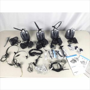 Lot of 4x Plantronics CS55 Silver Wireless Office Headset System and more