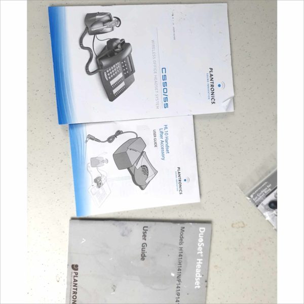 Lot of 4x Plantronics CS55 Silver Wireless Office Headset System and more