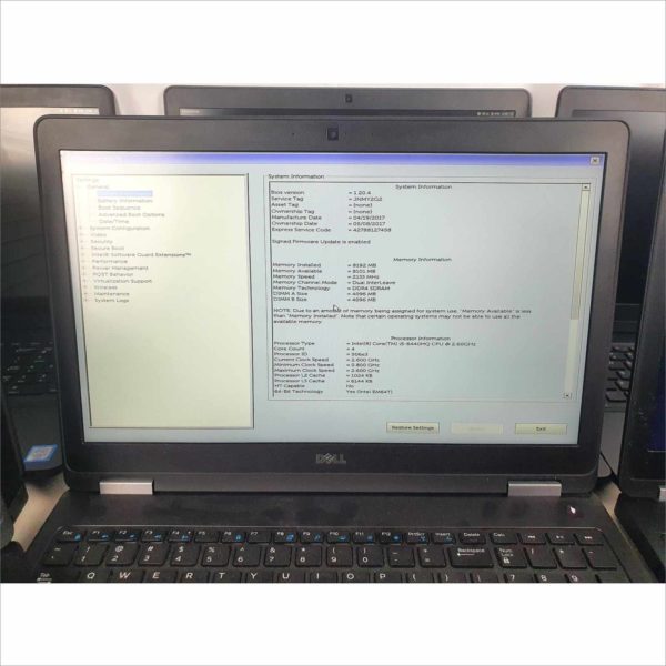 Lot Of 8x Dell Latitude 5570 Business Laptop 15.6" 8GB RAM intel i5-6440HQ CPU 2.60GHz 120GB Storage With Linux Mint