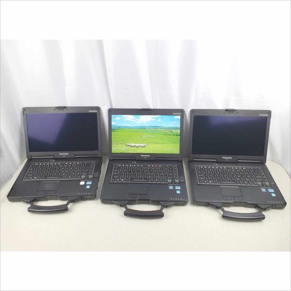 Lot of 3x Panasonic Toughbook CF-53J MK2 Business industrial Rugged Laptop 14" 8GB RAM intel i5-3320M CPU 2.60GHz Touchscreen 512GB Linux Mint