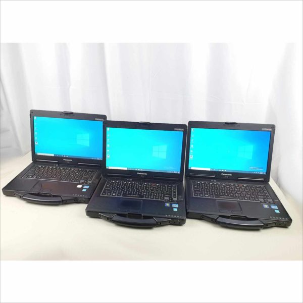 Lot of 3x Panasonic Toughbook CF-53J MK2 Business industrial Rugged Laptop 14" 8GB RAM intel i5-3320M CPU 2.60GHz Touchscreen 512GB Linux Mint