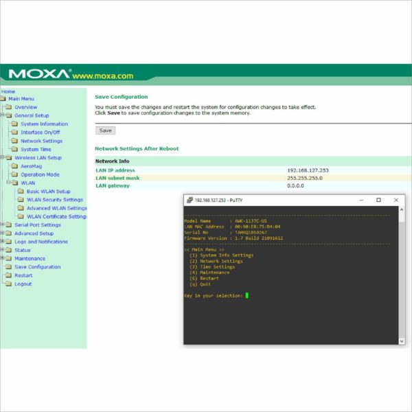 Moxa AWK-1137C-US Industrial 802.11a/b/g/n wireless client for industrial wireless mobile applications