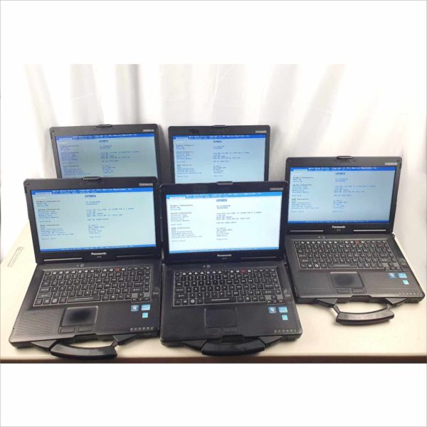 Lot of 5x Panasonic Toughbook CF-53J MK2 Business industrial Rugged Laptop 14" 8GB RAM intel i5-3320M CPU 2.60GHz 512GB Linux Mint