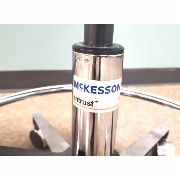 McKesson 81-11001BFRNEO44 Exam Pnuematic 5 Legs Backrest Stools Blue