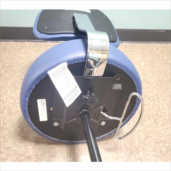 McKesson 81-11001BFRNEO44 Exam Pnuematic 5 Legs Backrest Stools Blue