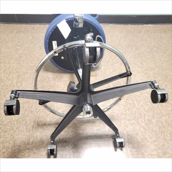 McKesson 81-11001BFRNEO44 Exam Pnuematic 5 Legs Backrest Stools Blue