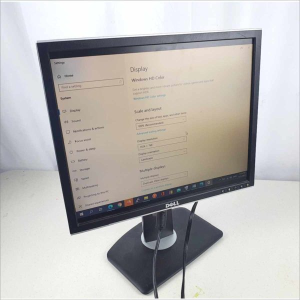 Dell 1907FPt 19" Fullscreen LCD Monitor Silver With Stand