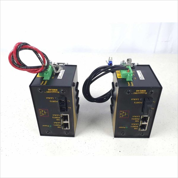 Lot of 2x Ruggedcom RMC40-24-C200 Industrial Ethernet Switch and Media converter 10-100Mbps