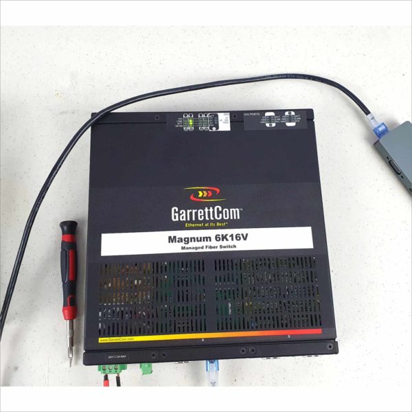 GarrettCom Magnum 6K16V Manager Modular Fiber Switch PN 6K16V-24VDC-PM-CC