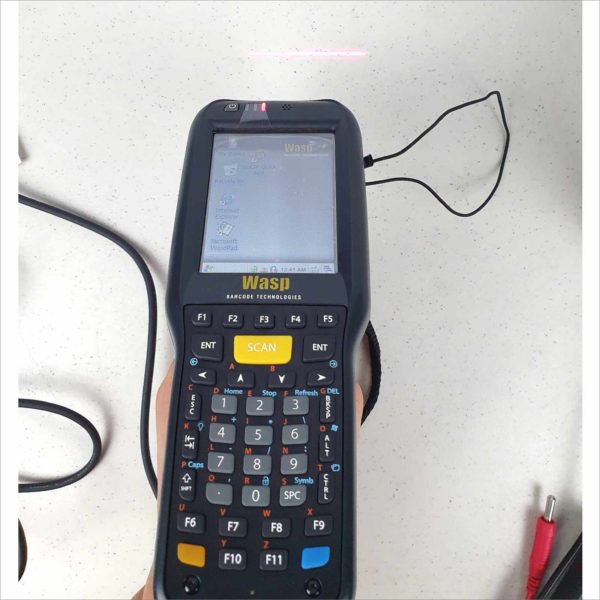 Lot of 2x Wasp Barcode Technology WDT90 Mobile Computer with WiFi Bluetooth Numeric Keypad Pistol Grip PN W012050 Windows Mobile Pro Type 00A0LS-3S0-CEU1