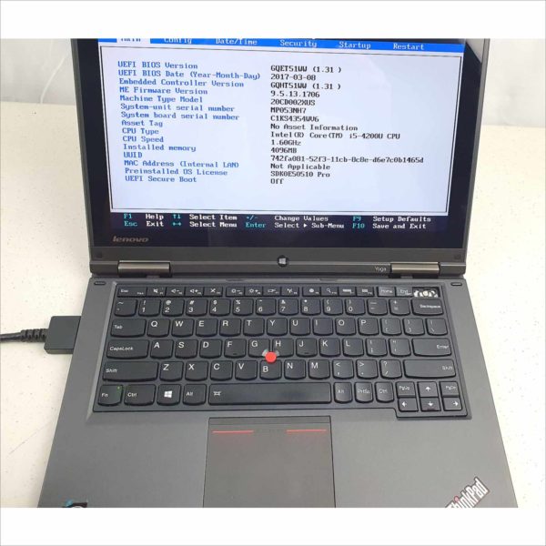 Lenovo Thinkpad Yoga 20CD 12.5" i5-4200U CPU 1.6GHz 4GB RAM 128GB SSD M.2 Twoin One Touchscreen Ultrabook Business Laptop