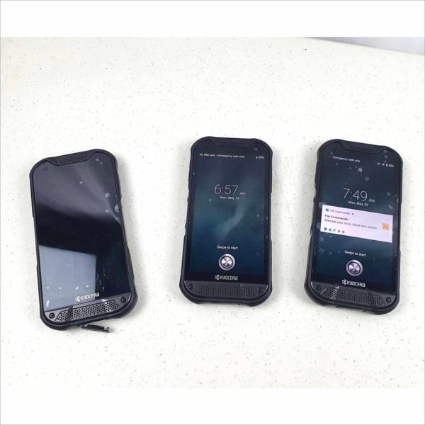 Lot of 3x Kyocera Duraforce Pro 2 E6920 4G LTE Rugged Phones 1080p 4GB RAM 64GB Storage