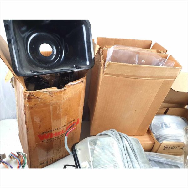 Lot of Whelen Products Power supplies, Parts and Emergency Light old stock