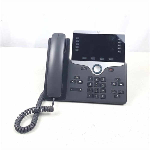 cisco 8811 ip phone cp-8811 5 line voip color lcd display poe charcoal w/ stand