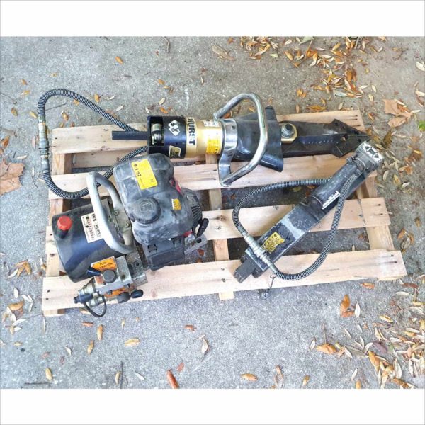 Hurst Jaws of Life emergency rescue equipment Ram Cutter Spreader 5000PSI Hydraulic Gas Pumps Set 1 - Working
