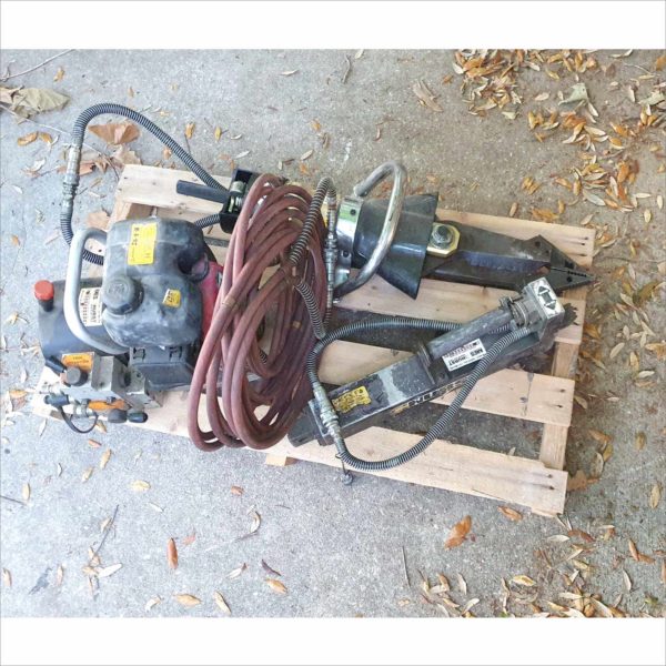 Hurst Jaws of Life emergency rescue equipment Ram Cutter Spreader 5000PSI Hydraulic Gas Pumps Set 1 - Working