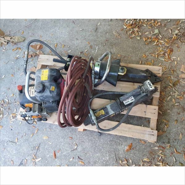 Hurst Jaws of Life emergency rescue equipment Ram Cutter Spreader 5000PSI Hydraulic Gas Pumps Set 1 - Working