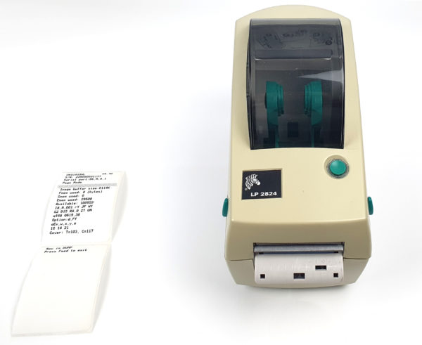 Zebra LP2824 Thermal Label Barcode Printer USB Serial PN 2824-21101-0001