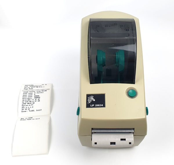 Zebra LP2824 Thermal Label Barcode Printer USB Serial PN 2824-21101-0001