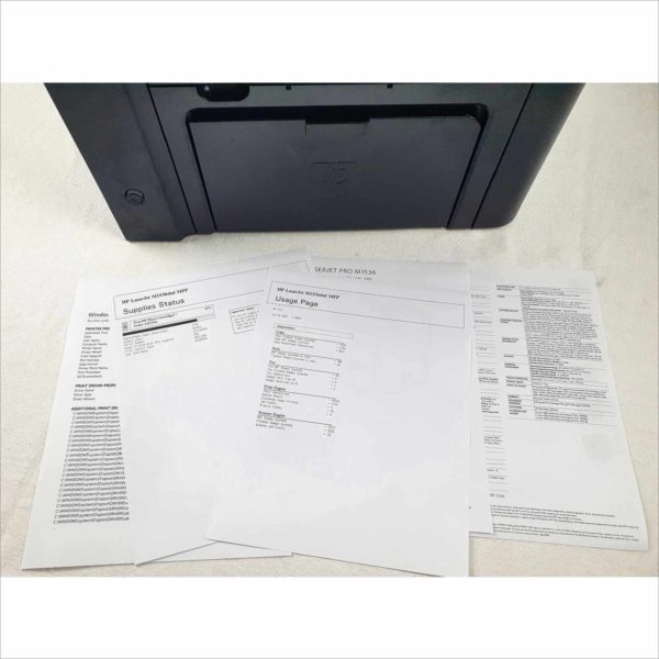 HP LASERJET M1536DNF MFP Laser Printer / Scanner / Duplexer with Toner & Power Cord WORKS